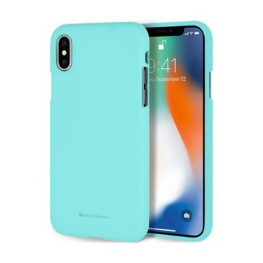 iPhone XS Compatible Case Cover With Soft Feeling Jelly Silicon - Mint